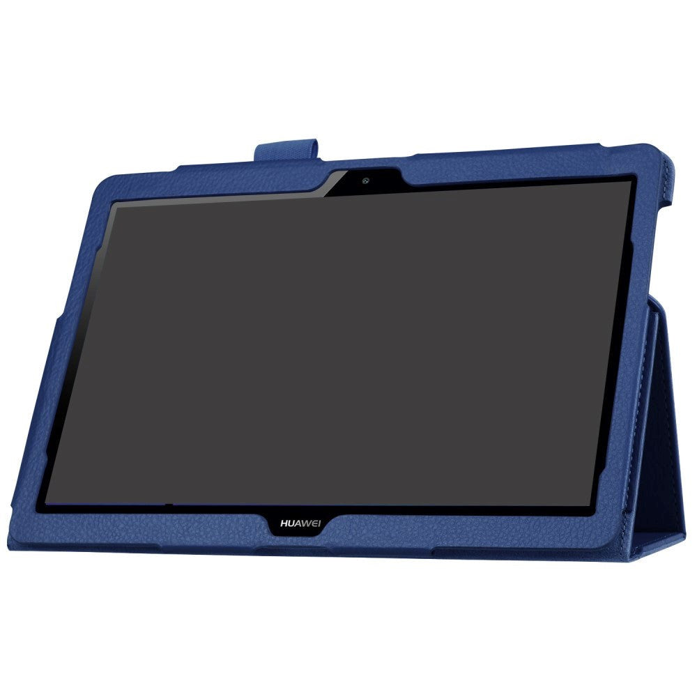 Huawei Mediapad T3 10 9.6 "Läderfodral m. Flip Stand Dark Blue