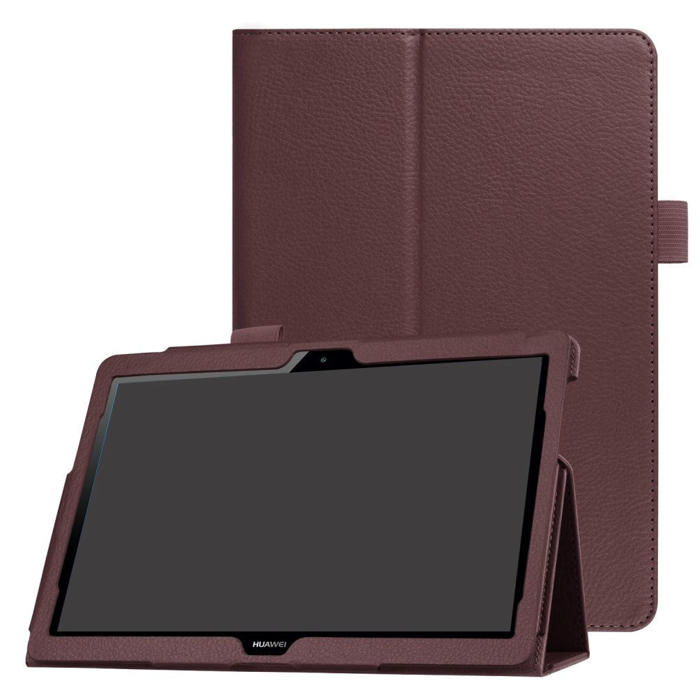 Huawei Mediapad T3 10 9.6 "Läderfodral m. Flip Stand Brown