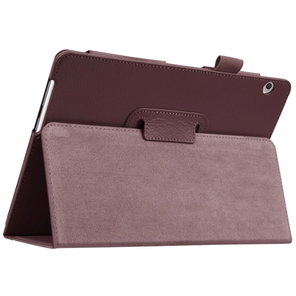 Huawei Mediapad T3 10 9.6 "Läderfodral m. Flip Stand Brown