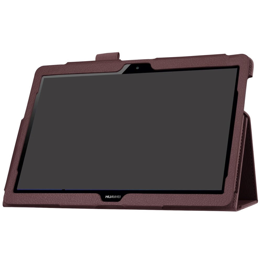 Huawei Mediapad T3 10 9.6 "Läderfodral m. Flip Stand Brown