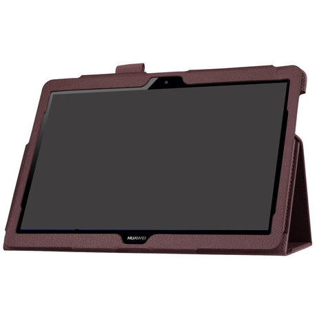 Huawei Mediapad T3 10 9.6 "Läderfodral m. Flip Stand Brown