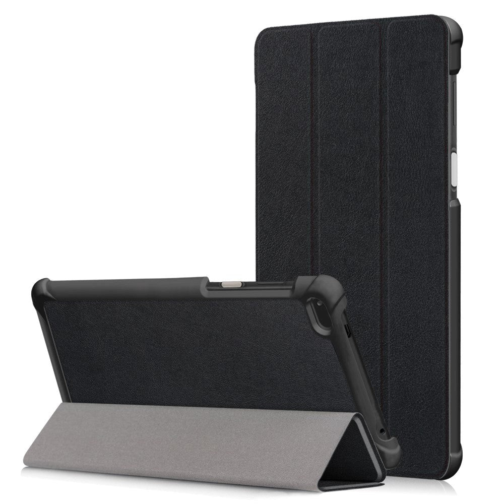 Lenovo Tab 7 Case - Classic Tri-Fold Leather Case - Black