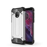 Motorola Moto G6 TPU + plast Hybrid Tough Case Silver