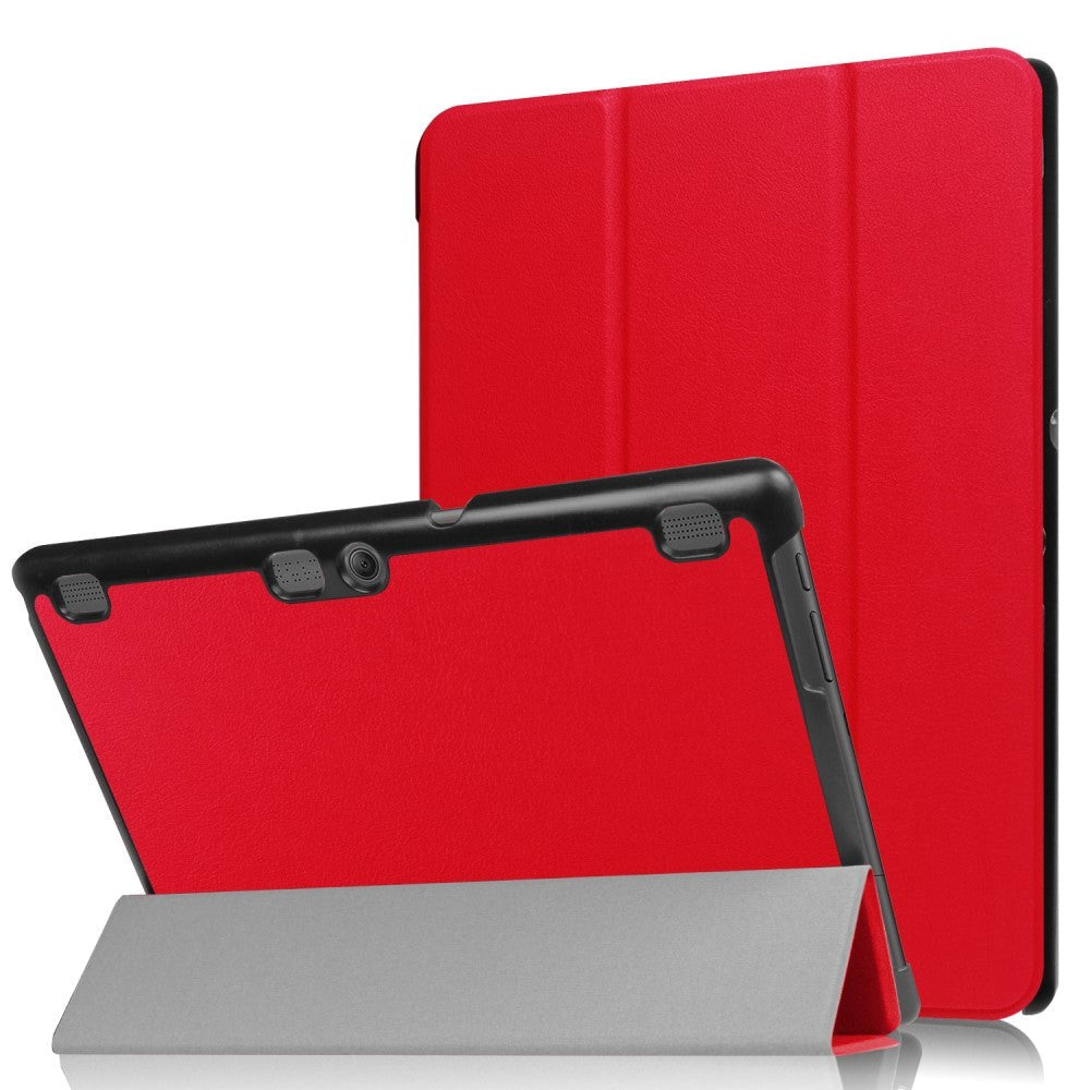 Lenovo Tab 10 (TB -X103F) Fodral - Tri-Fold Leather Case - Red