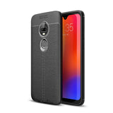 Motorola Moto G7 / G7 Plus Litchi Skal Plast - Svart