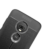 Motorola Moto G7 / G7 Plus Litchi Skal Plast - Svart