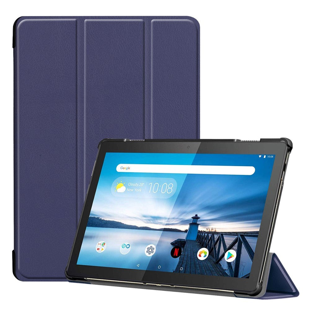 Lenovo Tab M10 HD 10.1 "(TB-X505F) / FHD 10.1" (TB-X605) CASE-Tri-Fold Leather Case-Dark Blue