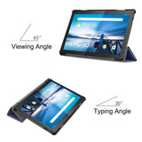 Lenovo Tab M10 HD 10.1 "(TB-X505F) / FHD 10.1" (TB-X605) CASE-Tri-Fold Leather Case-Dark Blue