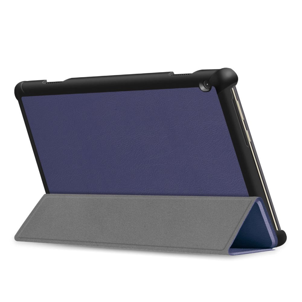 Lenovo Tab M10 HD 10.1 "(TB-X505F) / FHD 10.1" (TB-X605) CASE-Tri-Fold Leather Case-Dark Blue