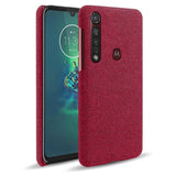 Motorola Moto G8 Plus tygfodral plastrött