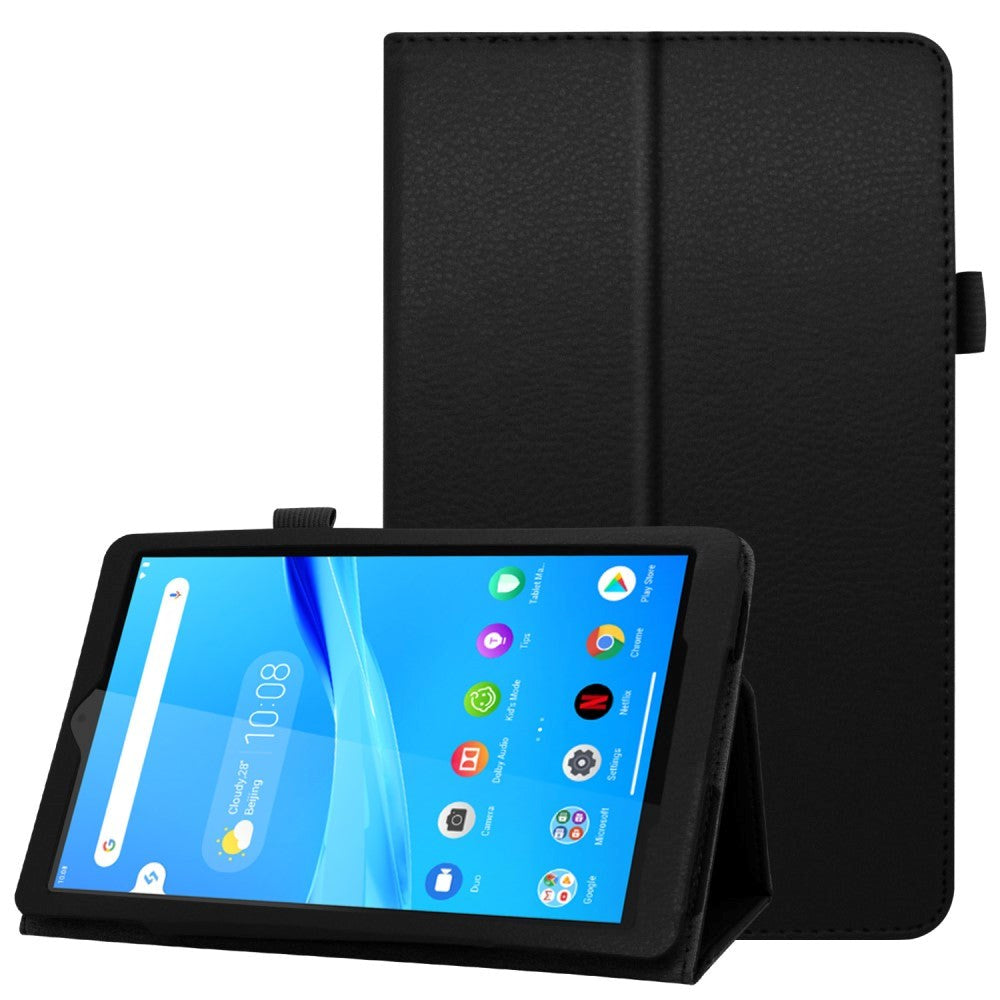 Lenovo Tab M8 (2nd Gen.) 8" Litchi Leather Case with Stand Function & Magnetic Lock - Svart