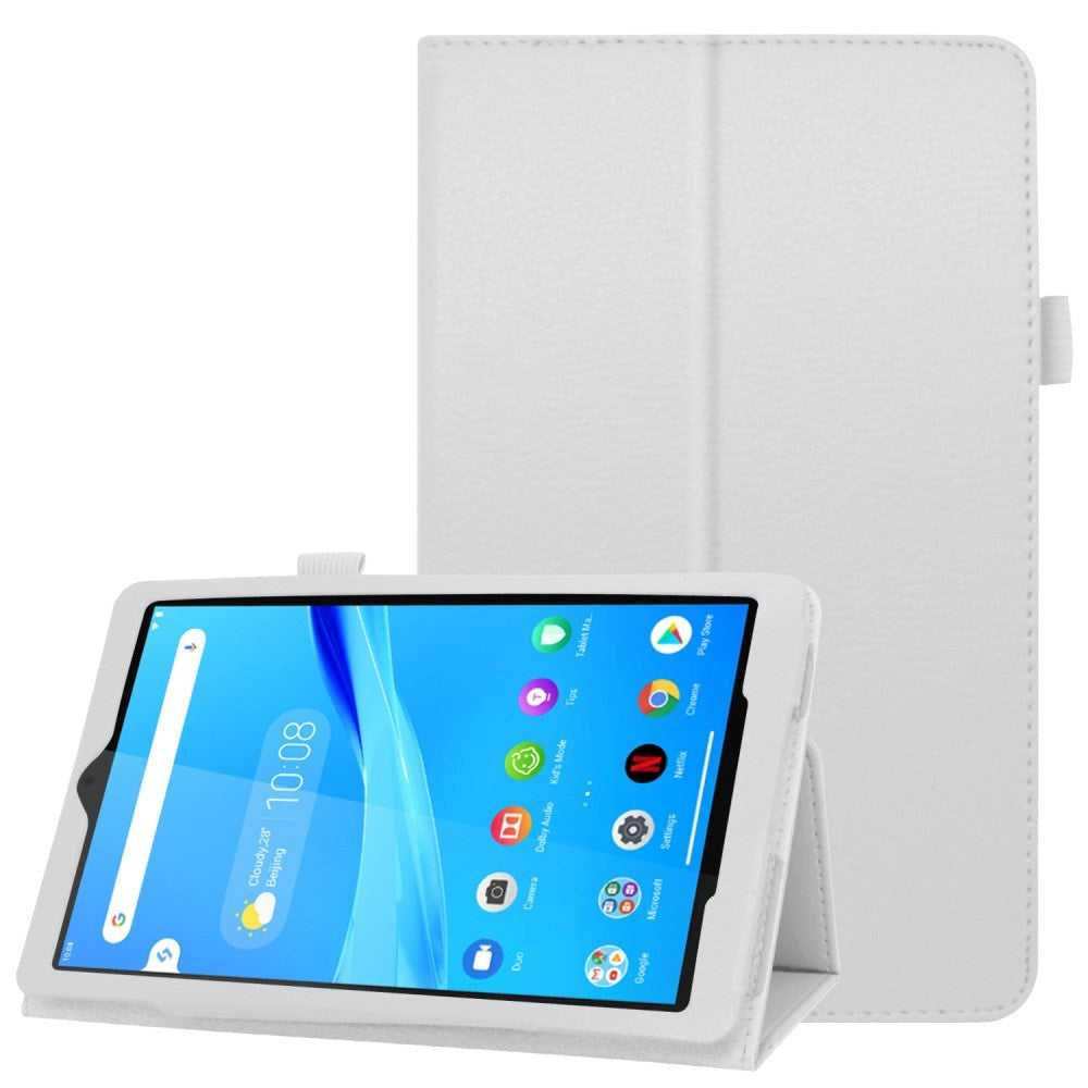 Lenovo Tab M8 (2nd Gen.) 8" Litchi Leather Case with Stand Function & Magnetic Lock - White