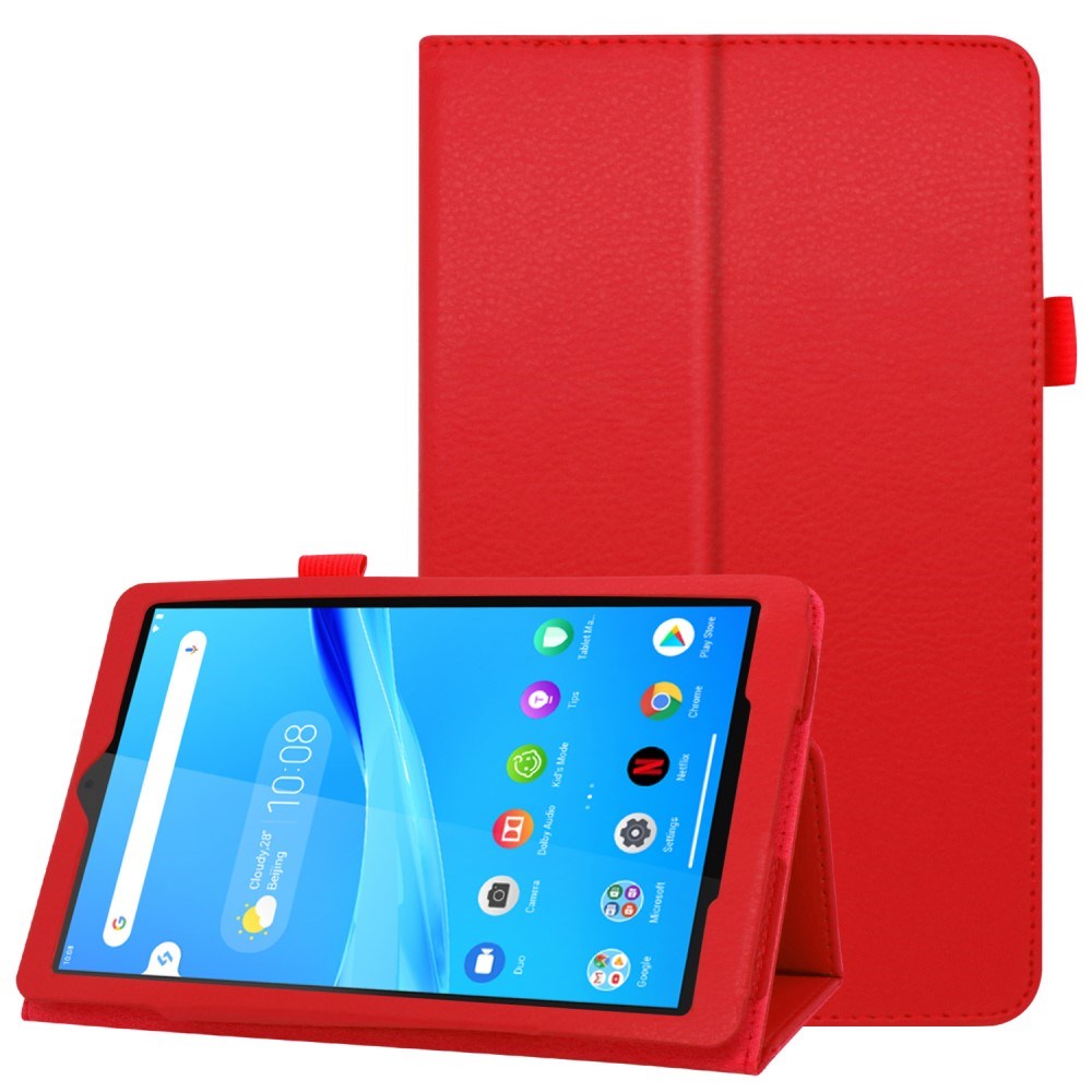 Lenovo Tab M8 (2nd Gen.) 8" Litchi Leather Case with Stand Function & Magnetic Lock - Red