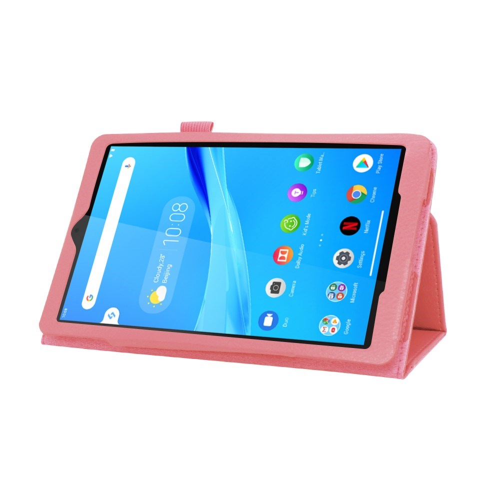 Lenovo Tab M8 (2nd Gen.) 8" Litchi Leather Case m. Stand & Magnetic Lock - Pink