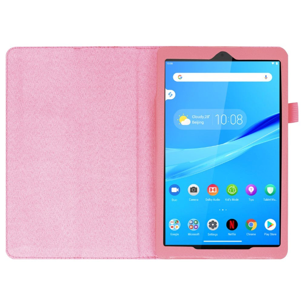 Lenovo Tab M8 (2nd Gen.) 8" Litchi Leather Case m. Stand & Magnetic Lock - Pink