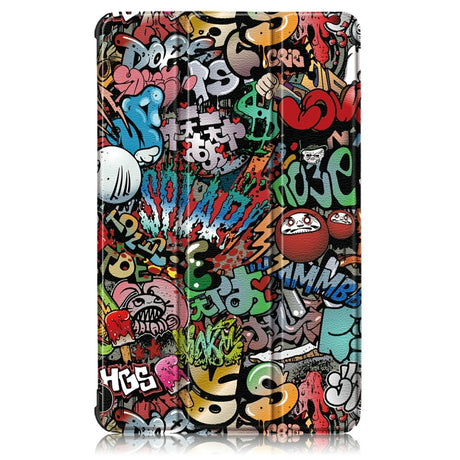 Lenovo Tab M8 (2nd Gen.) 8" Läderfodral m. Foldning och stående - graffiti