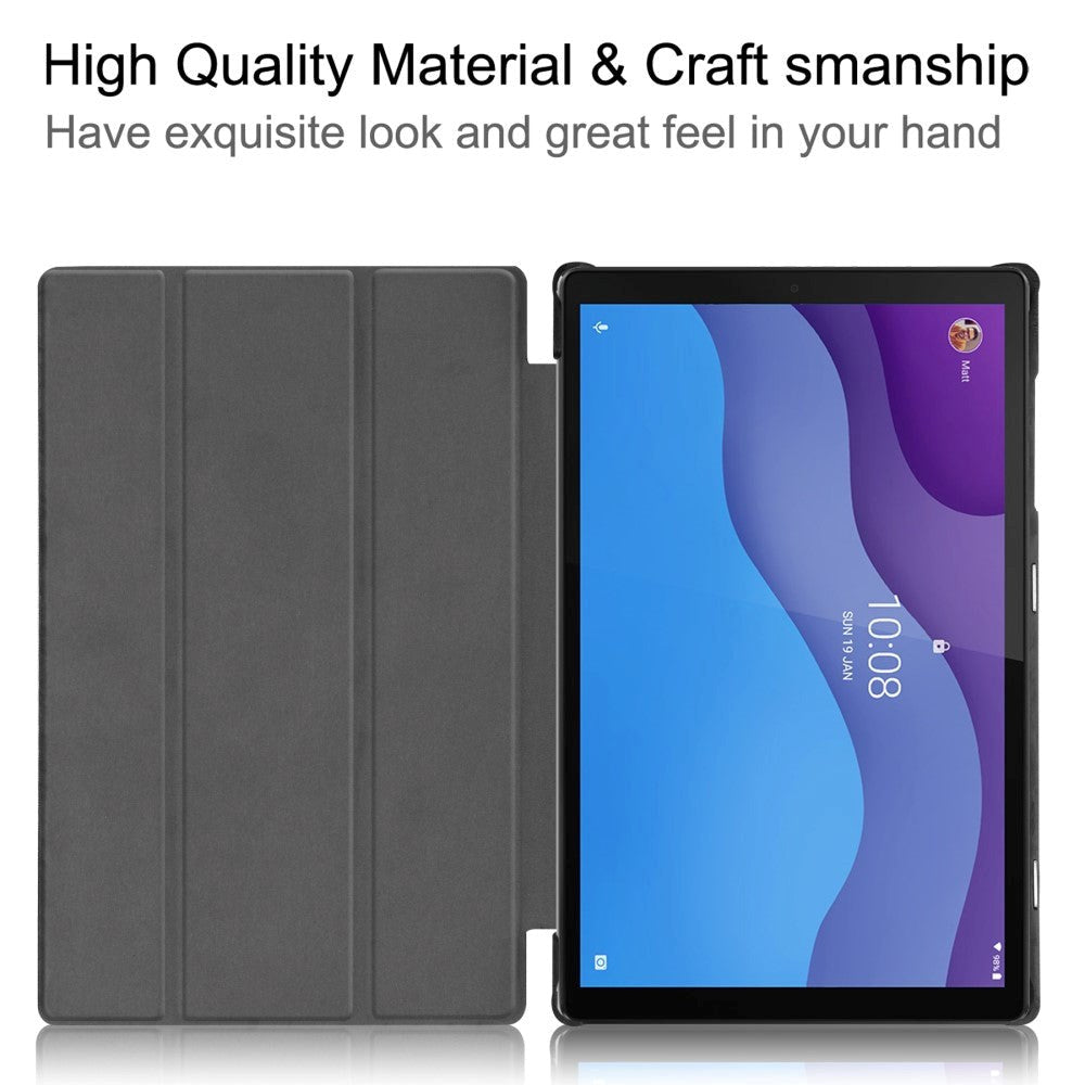 Lenovo Tab M10 HD (2. Gen.) 10.1 "(TB-X306F) Tri-Fold Leather Case-Svart