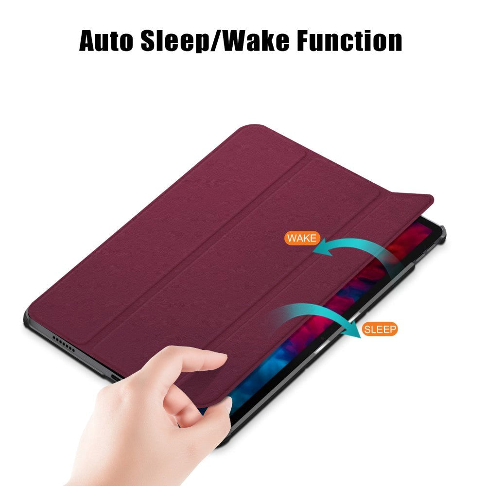 Lenovo Tab P11 Pro Tri-Fold Flip Case m. Wake up/sleep-funktion - Bordeaux