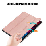 Lenovo Tab P11 Pro Tri-Fold Flip Case m. wake up/sleep-funktion - rosguld