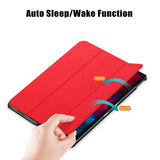 Lenovo Tab P11 Pro Tri-Fold Flip Case m. wake up/sleep-funktion - röd