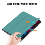 Lenovo Tab P11 Pro Tri-Fold Flip Case m. wake up/sleep-funktion - grön