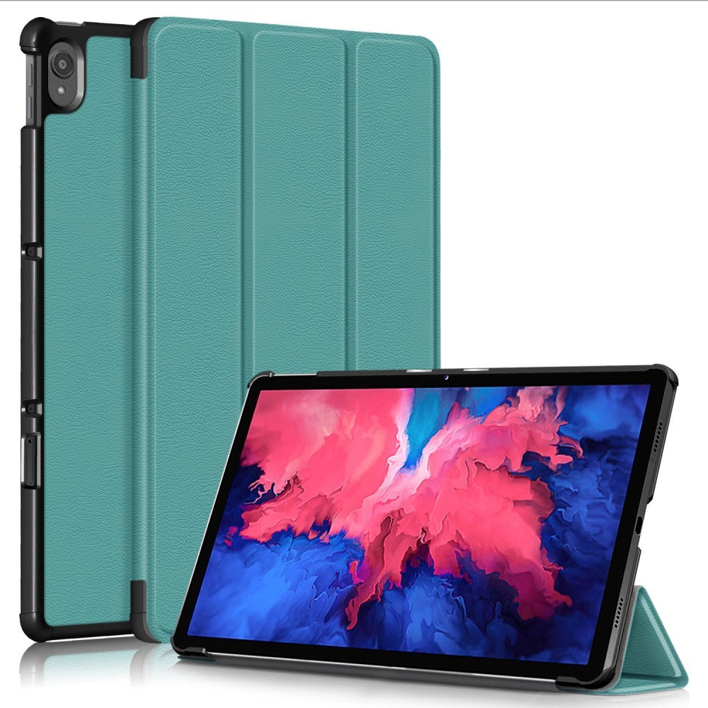 Lenovo Tab P11 / P11 (5G) / P11 Plus Tri-Fold Fodral med Sova-Funktion - Grön