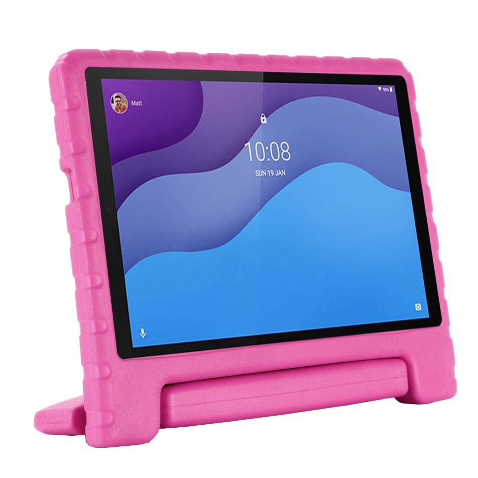 Lenovo Tab 4 10 / 4 10 Plus Barnskal m. Handtag - Pink