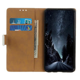 Motorola Moto E7 Power / E7I Power Leather Wallet Case - Färgat trä