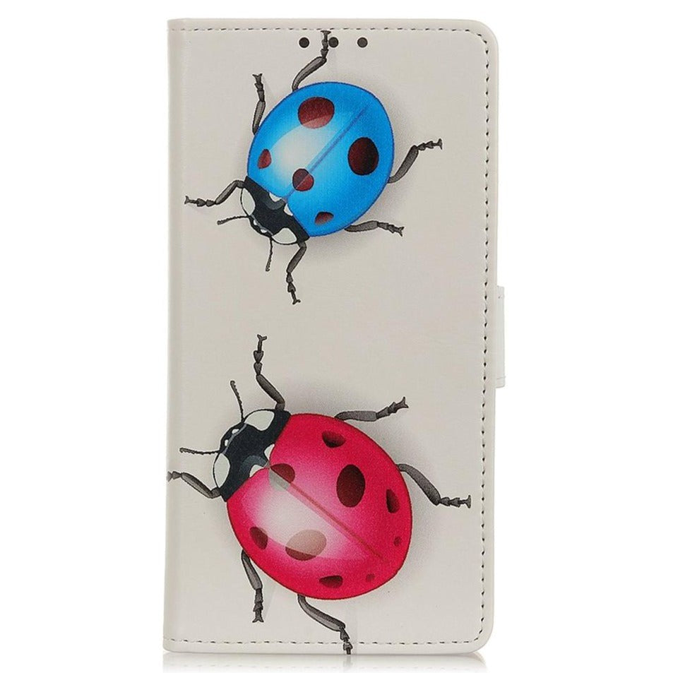 Motorola Moto E7 Power / E7I Power Leather Wallet Case - Ladybugs