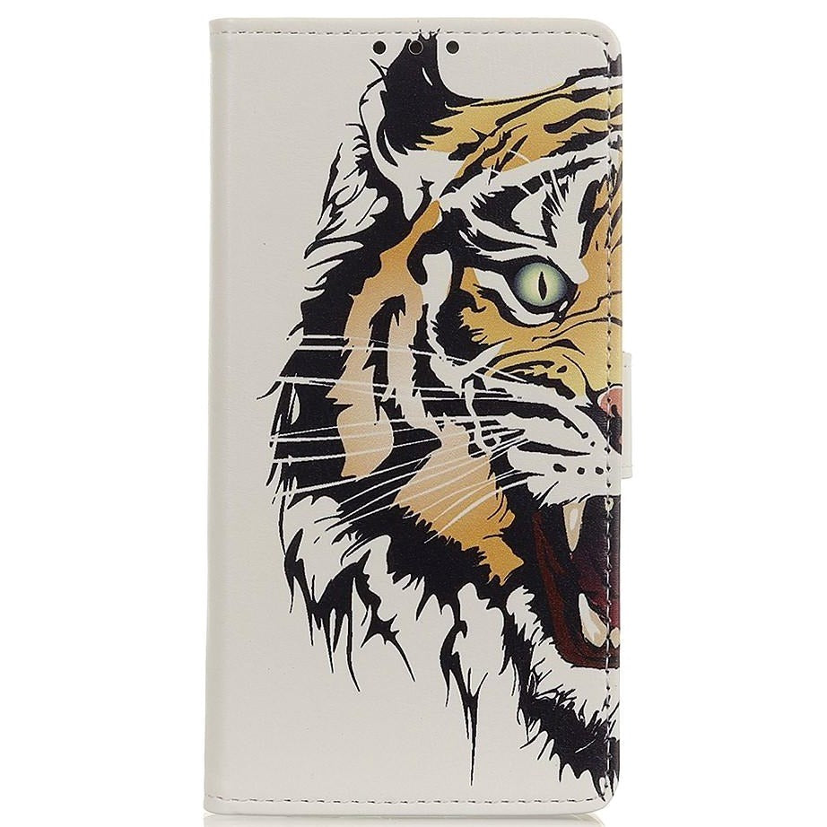 Motorola Moto E7 Power / E7I Power Leather Wallet Case - Tiger