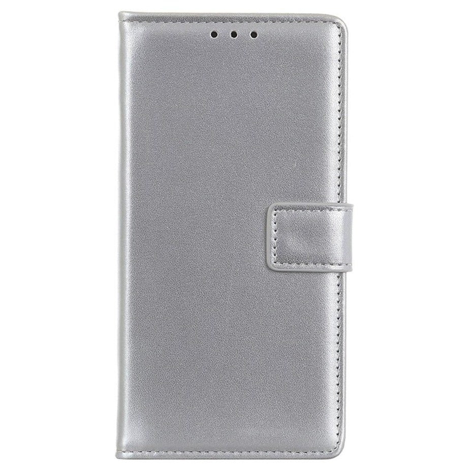 Motorola Moto E7 Power / E7I Power Leather Wallet Case - Silver