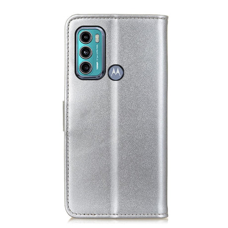 Motorola Moto G60 Läder Plånboksfodral - Silver