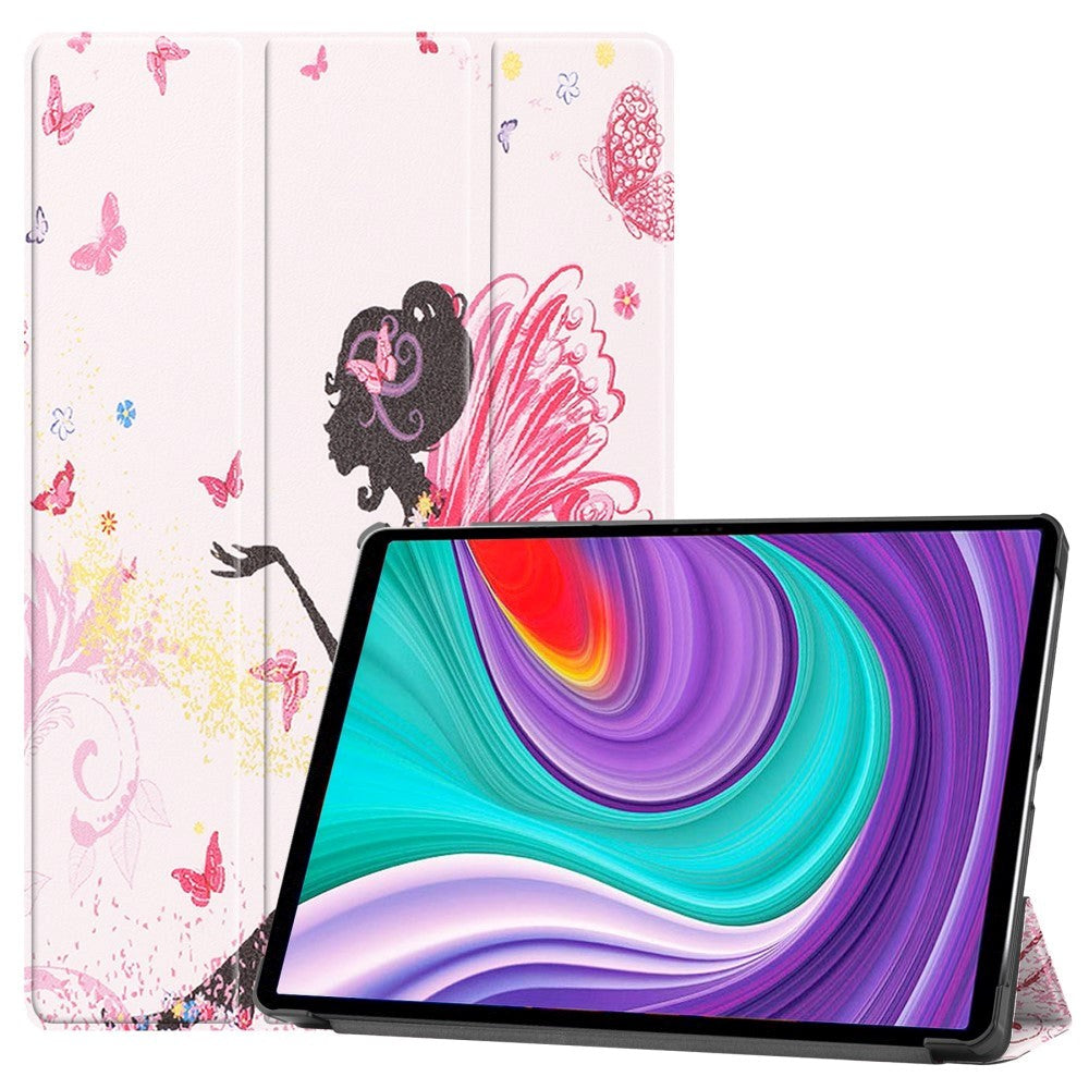 Lenovo Pad Pro Tri-Fold Leather Case - Flower Girl