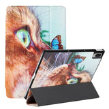 Lenovo Pad Pro / Tab P11 Pro Tri-Fold Leather Case - Cat