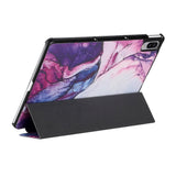 Lenovo Pad Pro / Tab P11 Pro Tri-Fold Leather Case - Purple Marble