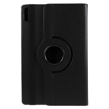 Lenovo Tab P12 Pro Leather Case m. 360 graders stativfunktion - Svart