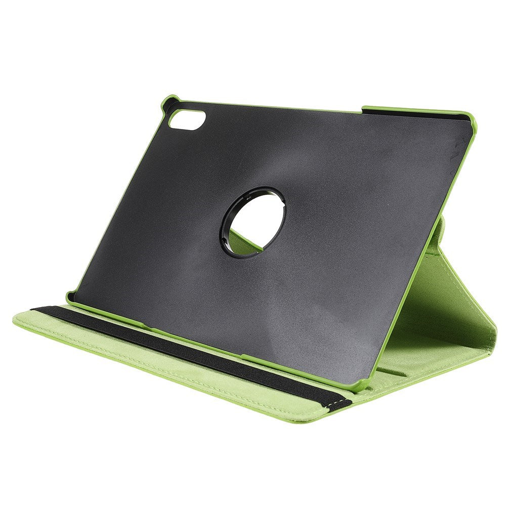 Lenovo Tab P12 Pro Leather Case m. 360 graders stativfunktion - Grön