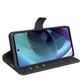 Motorola Moto G51 Wallet Case & Stand - Svart