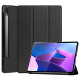 Lenovo Tab P12 Pro Tri-Fold Leather Case - Svart