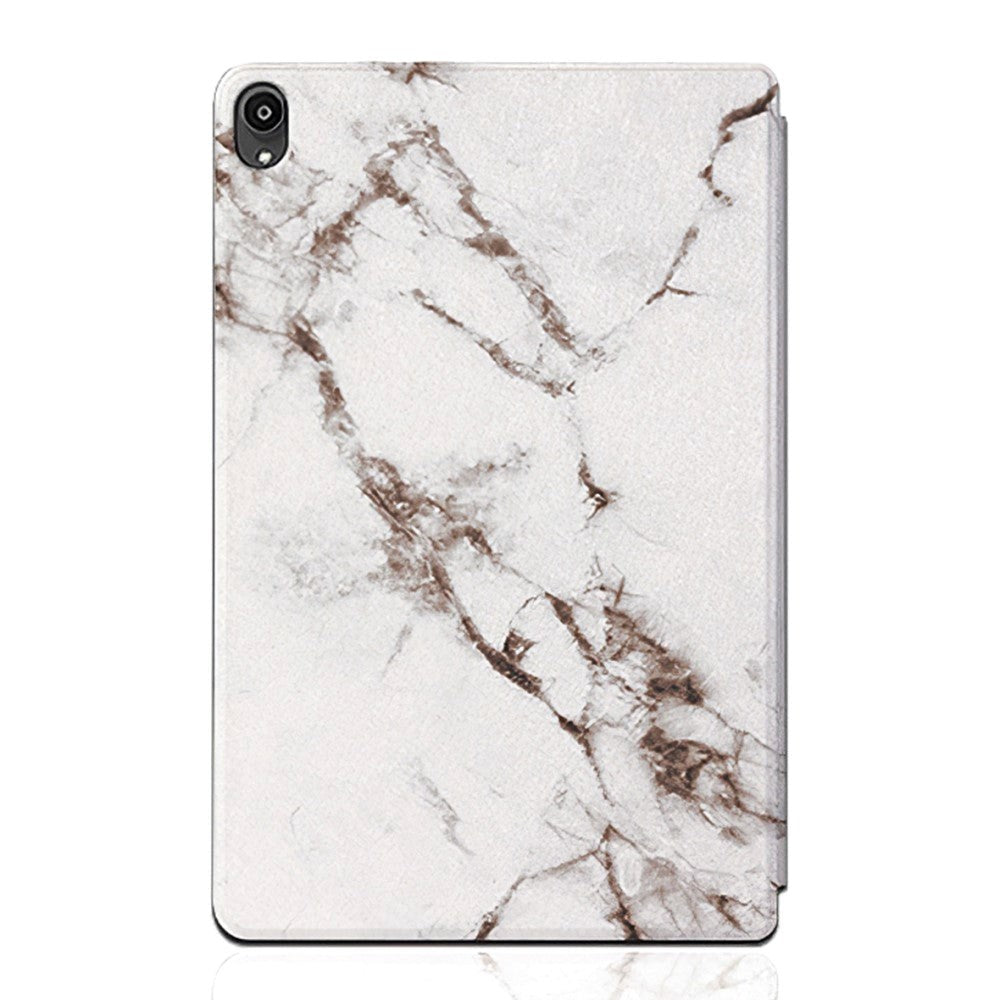 Lenovo Tab P11 / P11 (5G) / P11 Plus Tri-Fold Flip Case - Marble - White