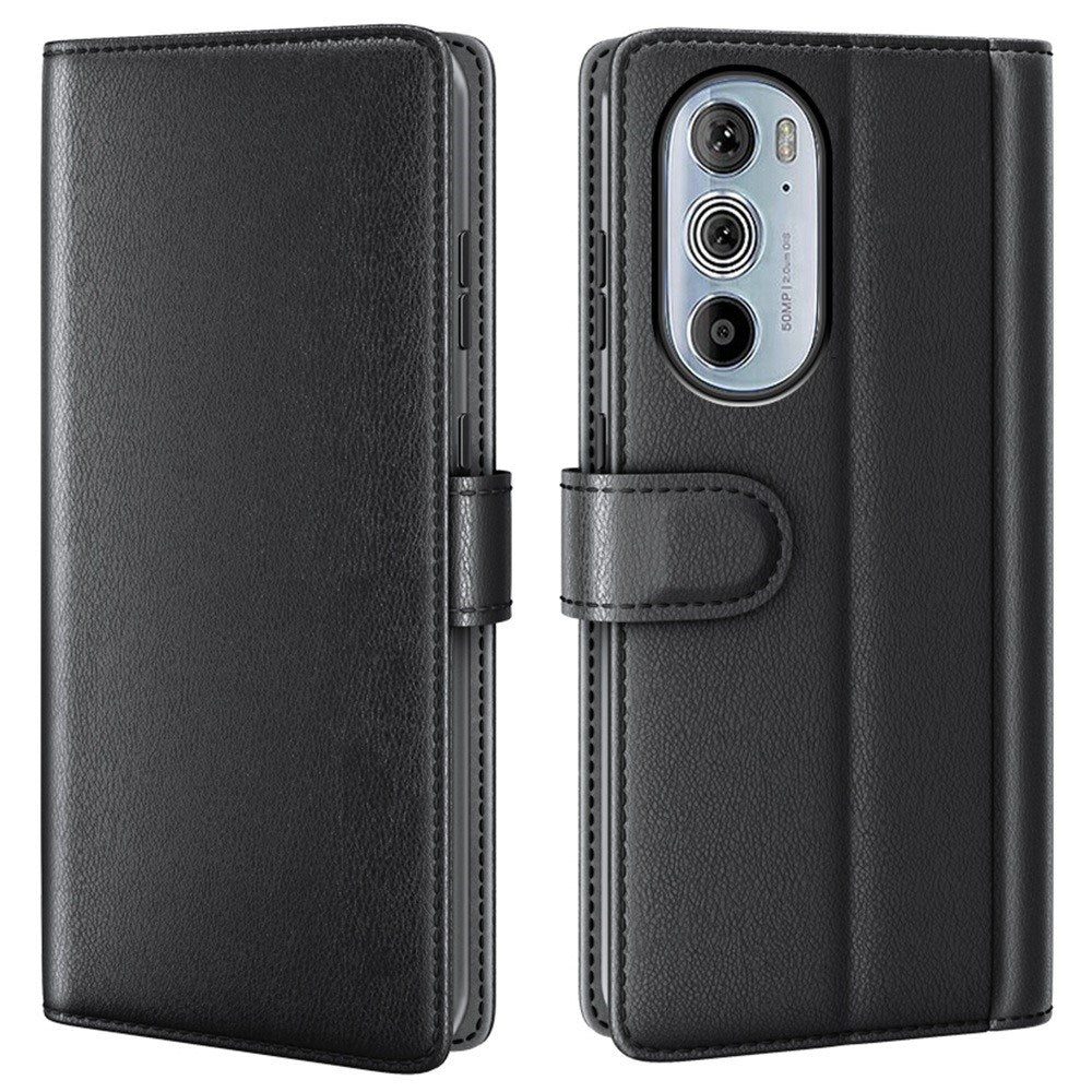 EIDERWOOD Motorola Edge 30 Pro Konstläder Plånbokfordral - Svart