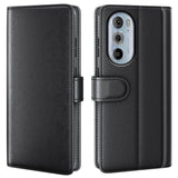 EIDERWOOD Motorola Edge 30 Pro Konstläder Plånbokfordral - Svart