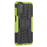 Motorola Moto G22 Cool Tire Tough Case m. Stand - Svart / grönt