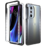 EIDERWOOD Motorola Edge 30 Pro 2-in-1 Stötdämpande Plast Skal - Genomskinlig