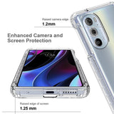 EIDERWOOD Motorola Edge 30 Pro 2-in-1 Stötdämpande Plast Skal - Genomskinlig