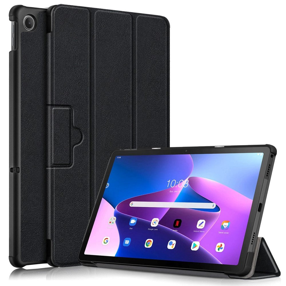 Lenovo Tab M10 Plus (3 gen) 10.6 "(TB-125F / 128F) Tri-Fold Leather Case-Black