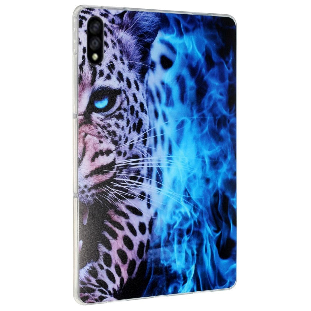 Lenovo Tab P11 Pro Back Case - Flexible Plastic - Blue Leopard