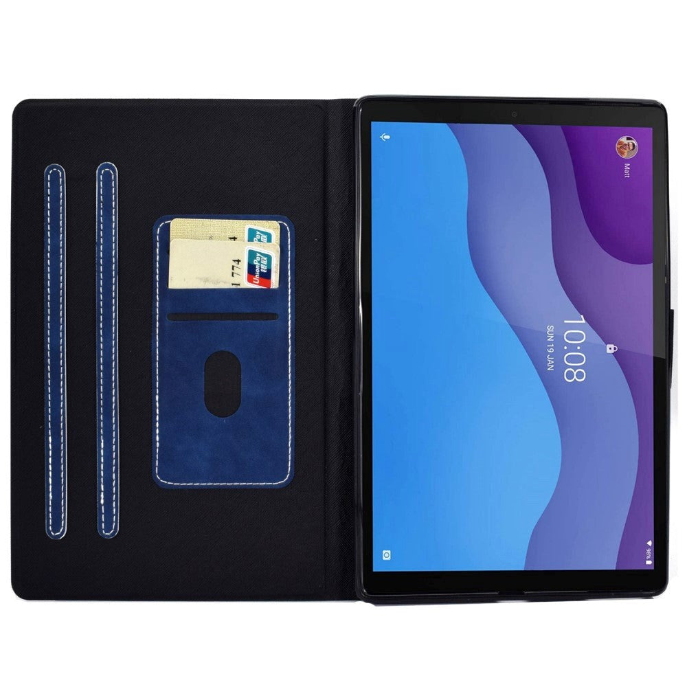 Lenovo Tab M10 (3. Gen) 10.1" (TB-328F/TB-328X) Flip Case m. Korthållare - Blå