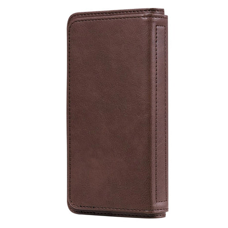 Xiaomi Poco M3 Flip Leather Case m. Extra korthållare - Brun