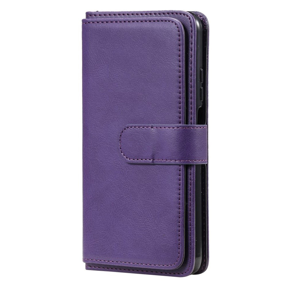 Xiaomi Poco M3 Flip Leather Case m. Extra korthållare - lila